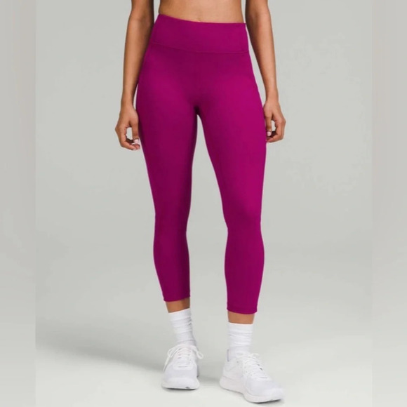 LULULEMON  Invigorate High-Rise Crop 23" Magenta Purple Size 2 - Picture 1 of 13